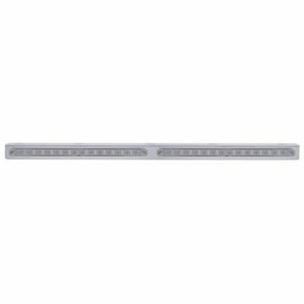 Stainless Steel 25 5/16 Inch Light Bracket W/ Two 14 LED 12 Inch Light Bar - Amber LED/ Clear Lens Stainless Steel 25 5/16 Inch Light Bracket W/ Two 14 LED 12 Inch Light Bar - Amber LED/ Clear Lens