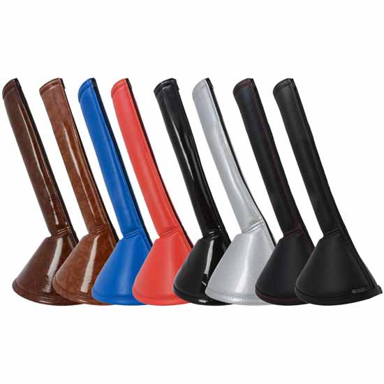 17 Inch Vinyl Leather Style Shift Stick Covers With Zipper - Color Options
