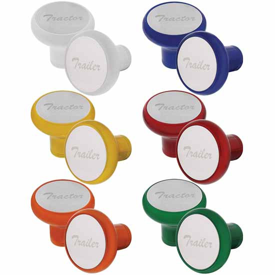 Painted Deluxe Aluminum Screw On Brake Knob For Tractor-Trailer Applications