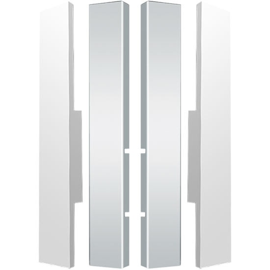 Stainless Steel Blank Air Cleaner Panels For Peterbilt 388 And 389 With Donaldson Air Cleaner