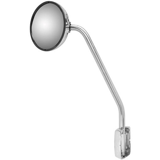 Chrome Convex Mirror With Brackets For Kenworth T680 Driver Or Passenger Side