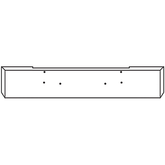 22 Inch Chrome Boxed American Eagle Bumper, 10 Gauge For Peterbilt 362