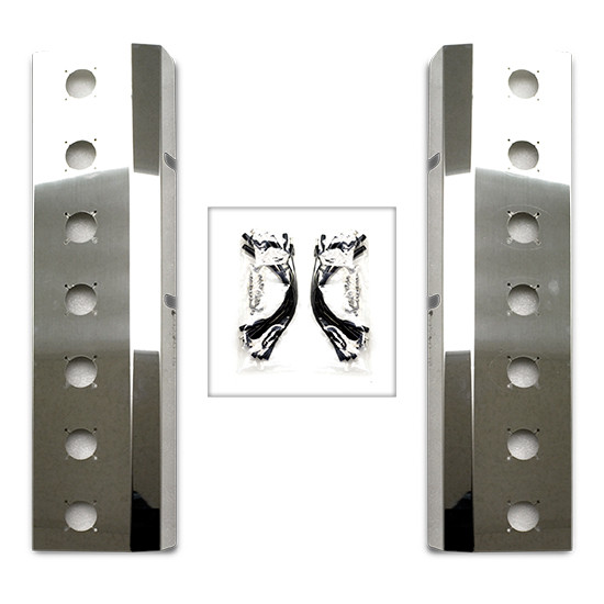 15 Inch Stainless Steel Rear Air Cleaner Light Panels For Kenworth With Donaldson Preferred