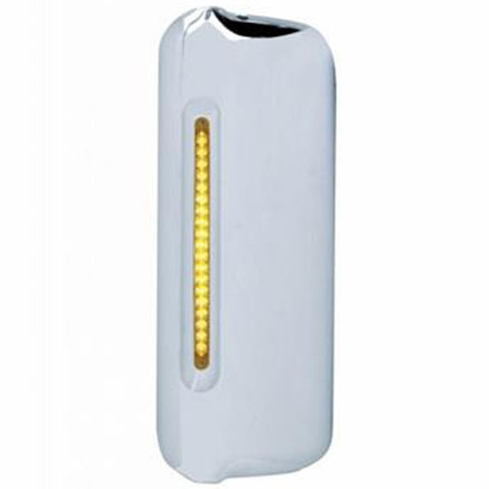 12 Inch Chrome Plastic Mirror Cover With 19 Led Reflector Light Bar