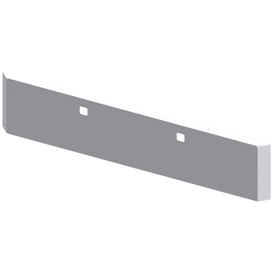 20 Inch Chrome Blind Mount Texas Mitered End Bumper, 10 Gauge For Kenworth W990