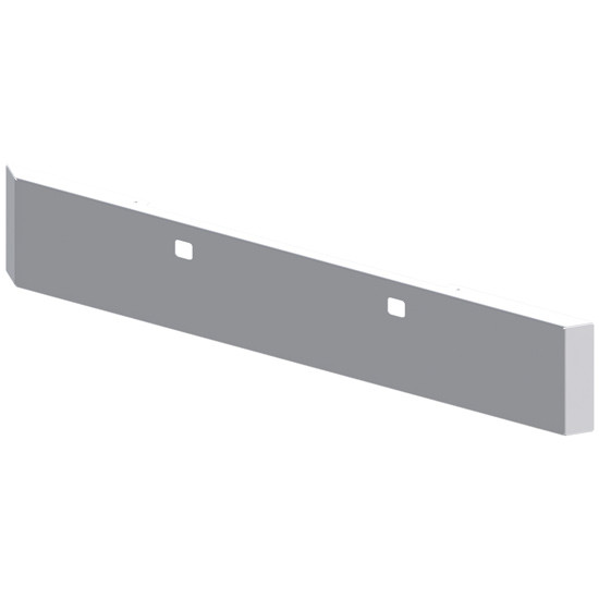 18 Inch Chrome Steel Texas Mitered End Blind Mount Bumper, 10 Gauge With Mounting Plates For Kenworth W990