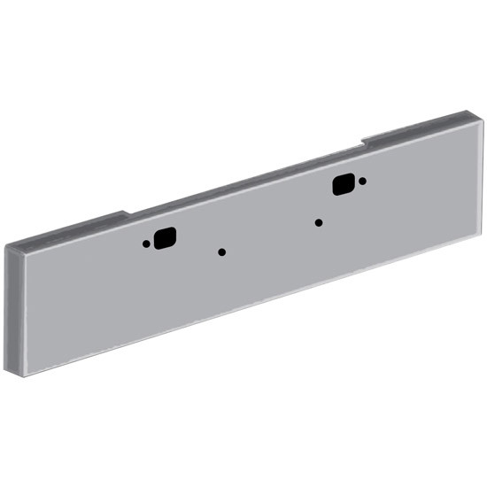 22 Inch Chrome Texas Boxed End Bumper, 10 Gauge For Peterbilt 365, 367, 388, 389 And 567 SFA
