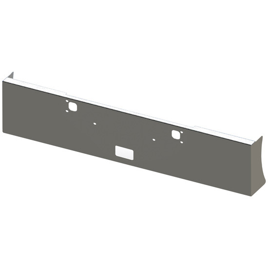 20 Inch Chrome Plated Steel American Eagle Bumper, 10 Gauge With Mounting And Tow Holes For Kenworth W900B, W900L