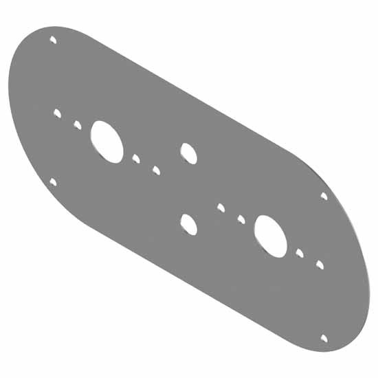 Stainless Dome Light Plate Above Door With Holes For 2 Watermelon Lights For Peterbilt And Kenworth With Or Without Switch Holes