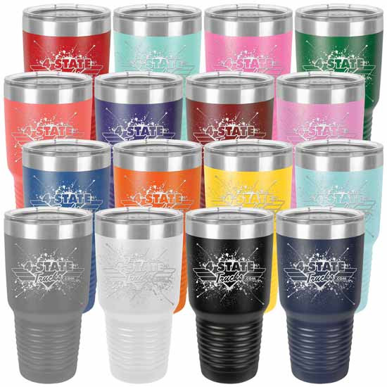 4 State Trucks 30 Oz Stainless Steel Coffee Travel Tumbler With Lid