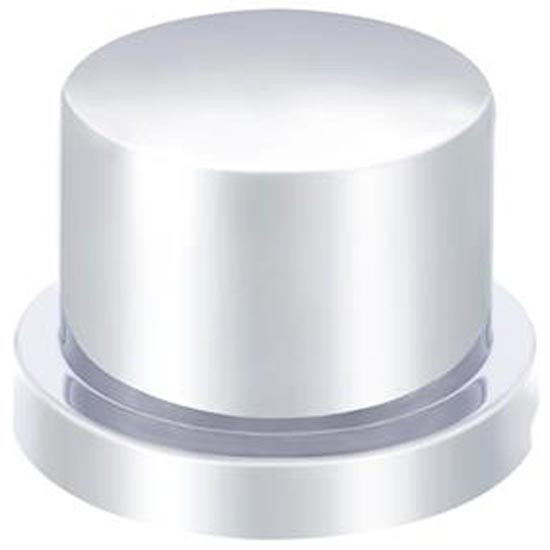 Chrome Plastic Flat Top Nut Covers, Push On