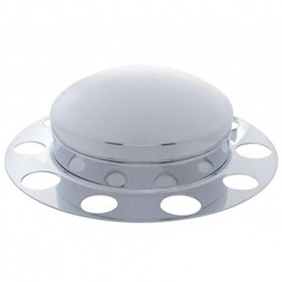 Chrome Dome Front Axle Cover Kit With Removable Hubcap