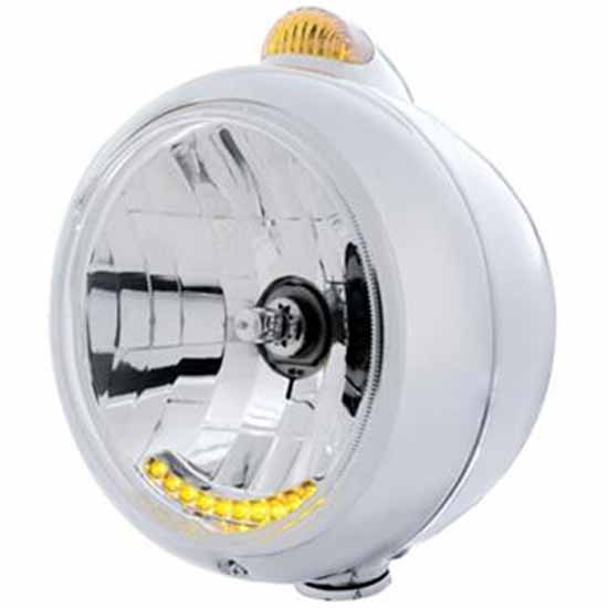 Guide 682-C Headlight With H4 Halogen Bulb, 10 Led Accents, Dual Function Signal