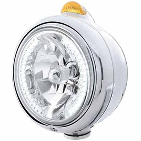 Guide 682-C Headlight H4 With White Led And Dual Mode Led Signal