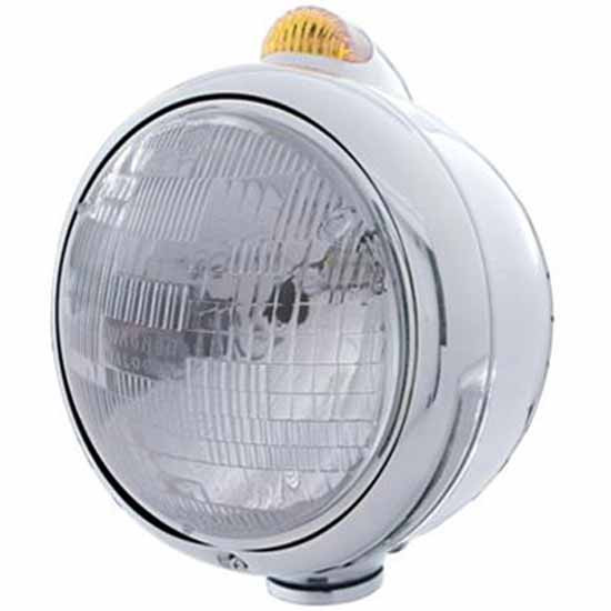Stainless Guide 682-C Headlight With H6024 Halogen Bulb, 5 Led Signal Light