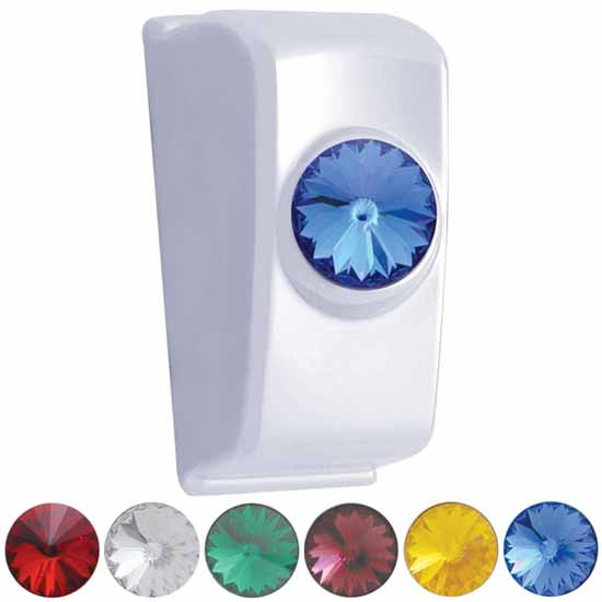 Chrome Plastic Jeweled Switch Plug For Kenworth T660, T800, W900B W900L