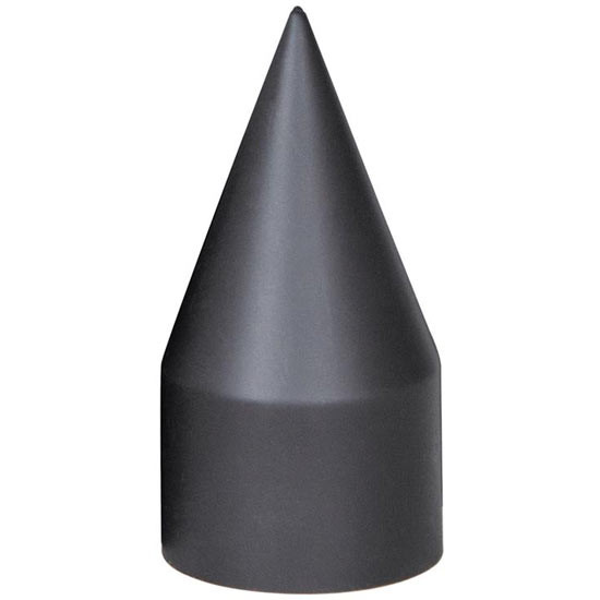25 Inch 33Mm X 4.1 Matte Black Plastic Spike Nut Cover - Thread-On