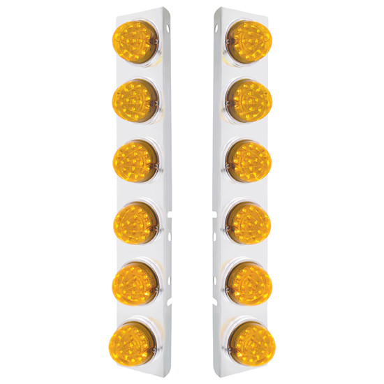 Front Air Cleaner Panels With Dual Function Reflector Lights For Peterbilt 378, 379