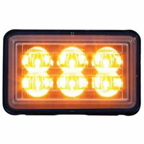 6 High Power Led Rectangular Warning Light With Bracket