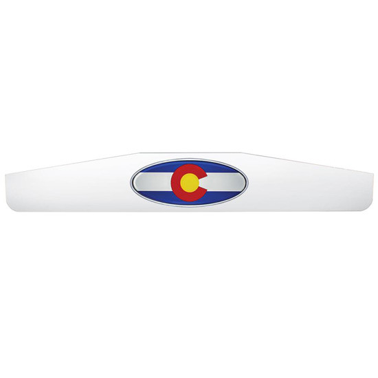 24 Inch 4 X Chrome Bottom Mud Flap Weight With Oval State Flag Emblem