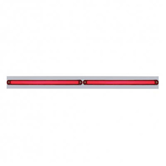 12 Inch Chrome Top Mud Flap Plate With Two 24 Led Glo Light Bars