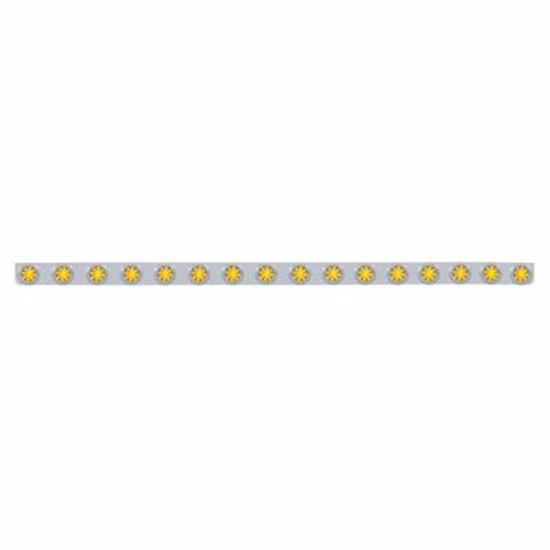 5 Inch 79.5 X 3. SS Bumper Light Bracket With 16 X 9 Led 2 Inch Beehive Light And Bezels