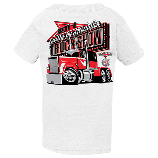 Gbats 2023 Csm Youth I Was There White T Shirt With Back Peterbilt 359 Graphic