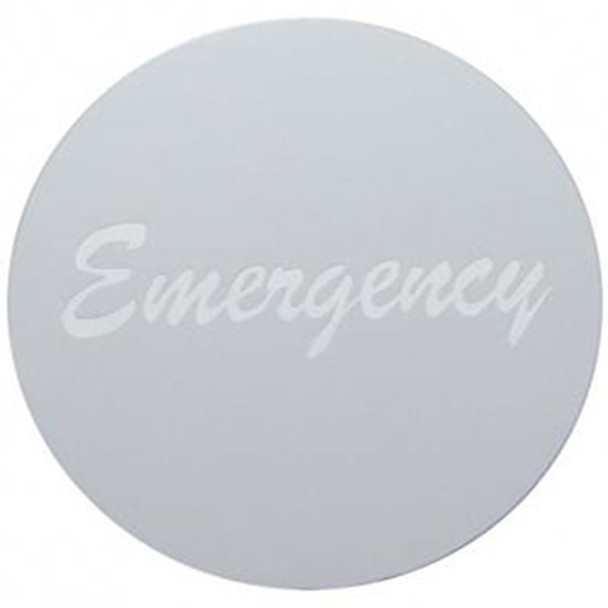 Emergency Aluminum Air Valve Knob Sticker - Silver