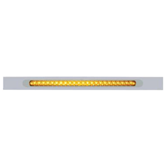 Chrome Top Mud Flap Plate With 23 Led Light Bar And Bezel