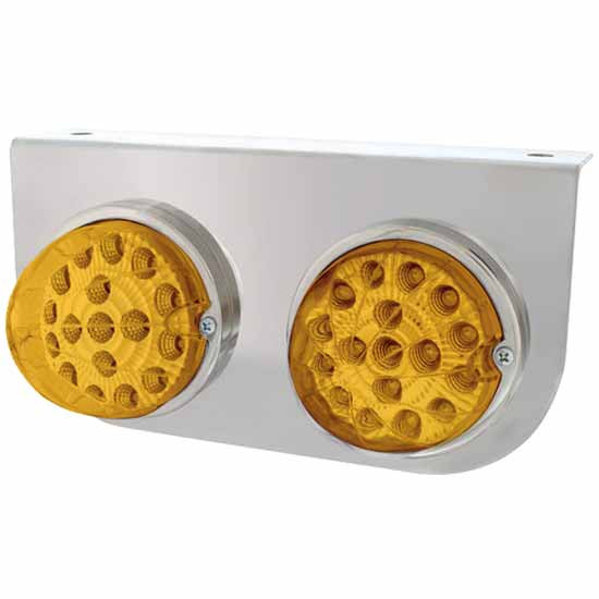Stainless Steel Light Bracket With Two 17 Led Reflector Lights