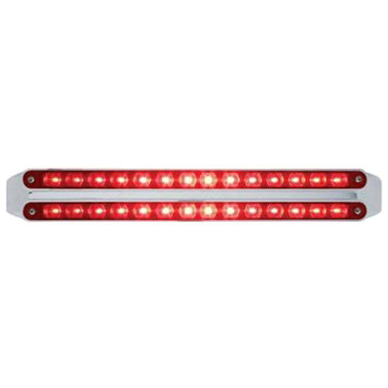12 Inch Dual 14 Led Stop/ Turn/ Tail Light Bars - Red Led