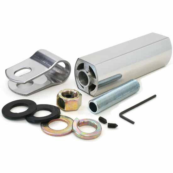 Chrome Pedestal Light Extension Kit With Mirror Clip