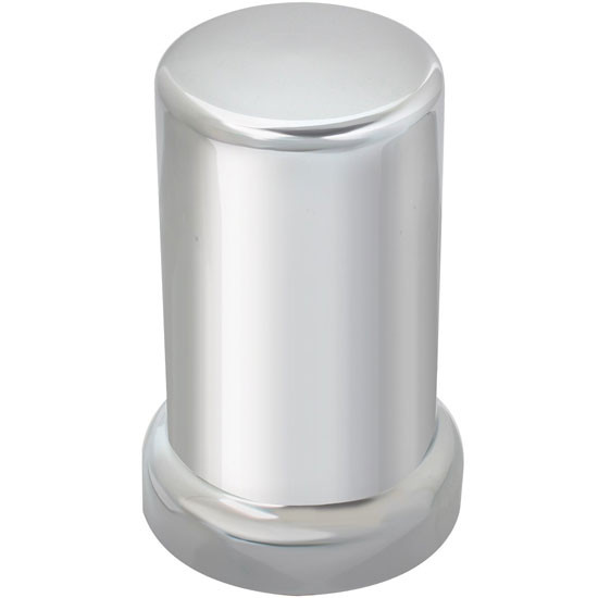 8 Inch Chrome Plastic Top Hat Nut Cover With Flange - 3-3/ Tall