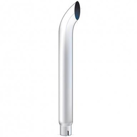 7 X 5 Id Inch Chrome Curved Bottom Exhaust Stack