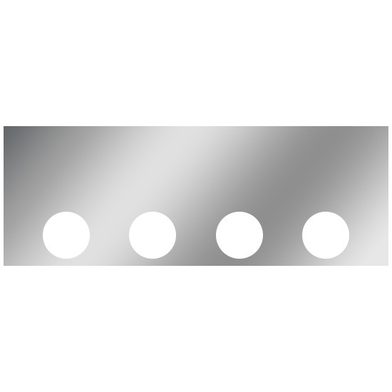 4 Inch 12 Gauge Customs Stainless Steel Rear Center Panel With Light Holes