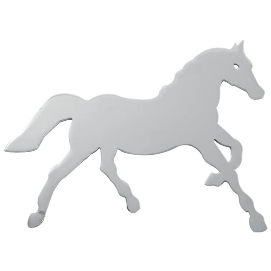 Chrome Steel Horse Mud Flap Cutout Accent
