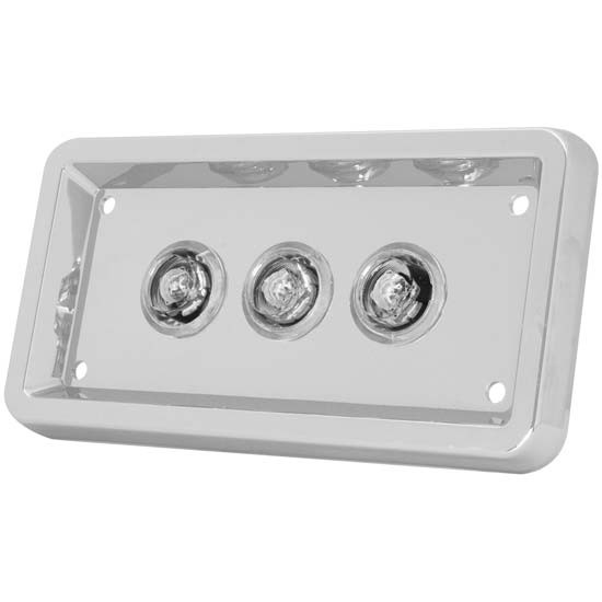 Chrome Courtesy Door Light With 3 Leds For Kenworth W900L With Non-Daylite Doors
