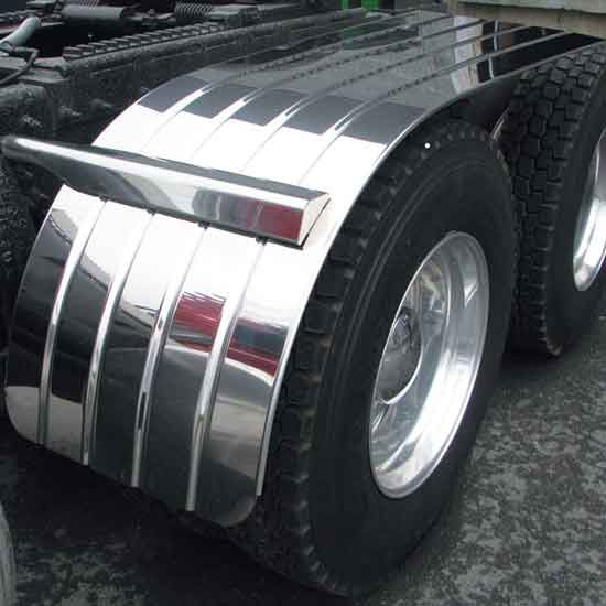 430 Stainless Steel Half Fender Fully Ribbed With Beaded Edge