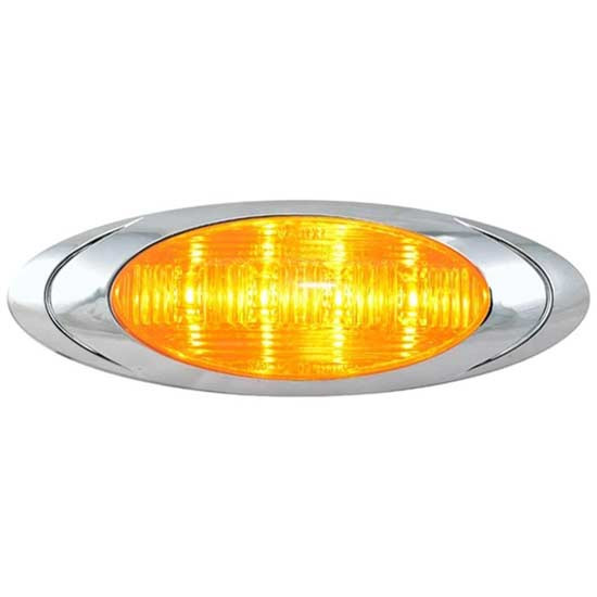 6 Inch 2 X Magnum Oval Marker Light With Chrome Bezel