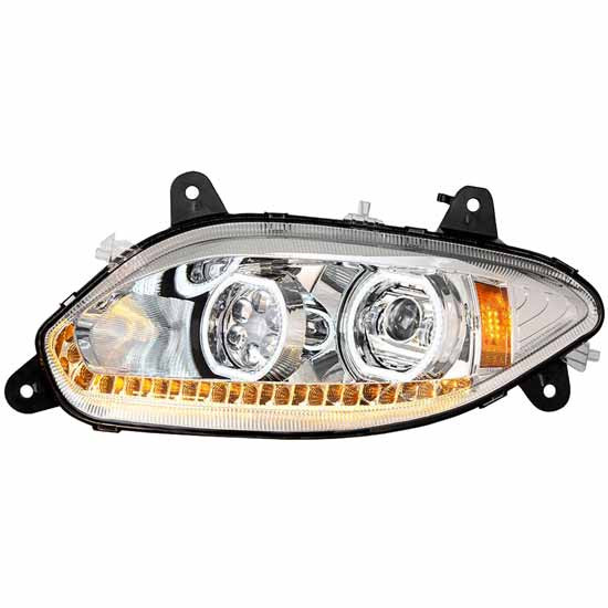 17 Led Headlight Assembly With Sequential Turn Signal For International Lt