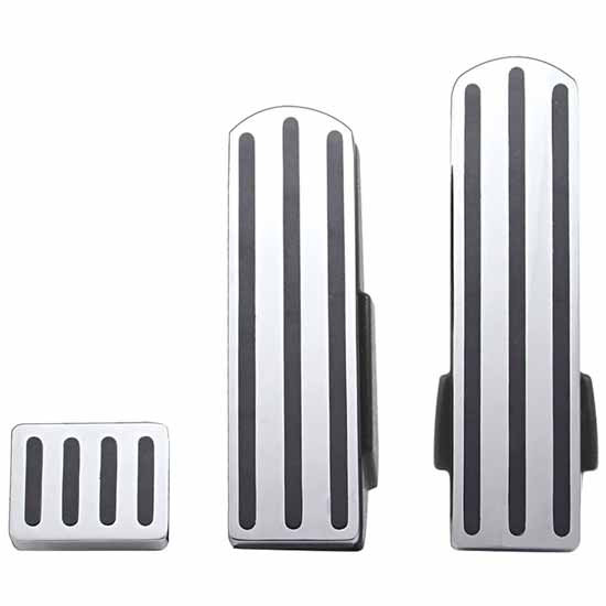 Aluminum Pedal Set With Black Rubber Inserts