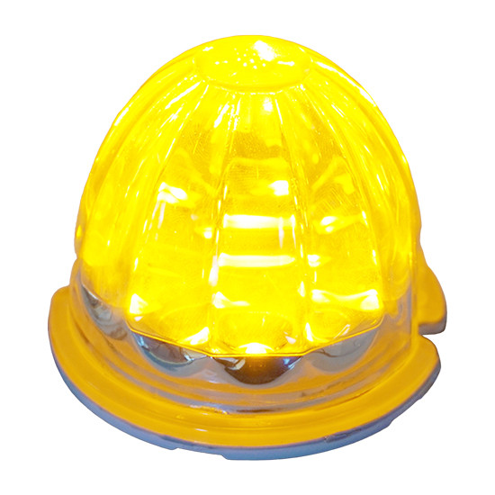 Legendary 3-1/2 Glass Watermelon Amber-Clear 3 Wire Dual Function With O Bezel Led Light