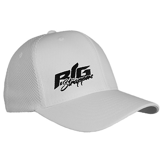 Big Strappin Airmesh Flexfit White Hat