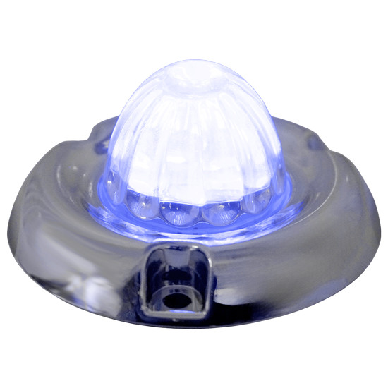 Legendary 1-1/2 Glass Watermelon 2 Wire Single Function Flat Chrome Bezel Led Light