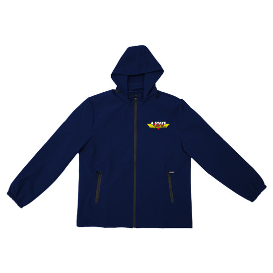 Chrome Shop Mafia Navy Jacket With Tommy Gun Logo
