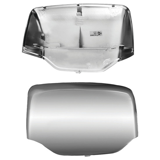 Chrome Hood Mirror Cover For Kenworth T680, Peterbilt 579