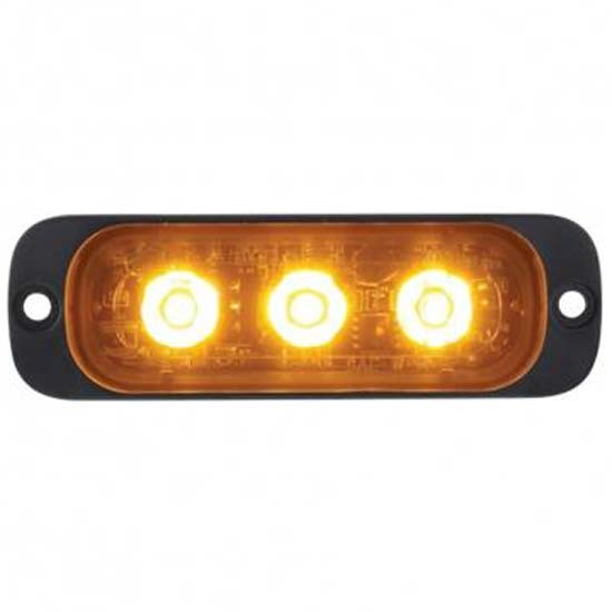 3 High Power LED Super Thin Warning Light - Amber
