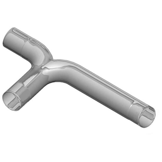 5 Inch Chrome Taper Lock Y-Pipe By Lincoln Chrome Fits Peterbilt 378, 379 & 389