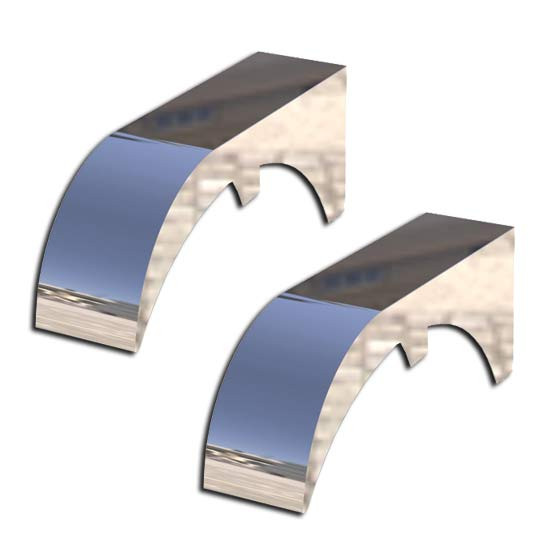 Polished Stainless Steel Tank Saddle Cover Fits Peterbilt 300 Series