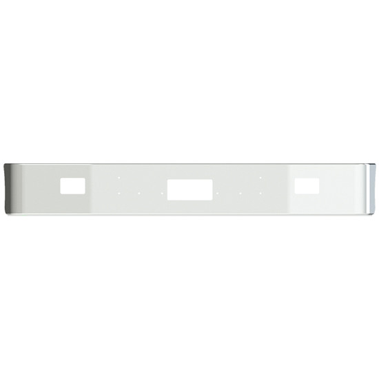 16 Inch Chrome Steel SFA Bumper W/ Mounting & Tow Holes By Valley Chrome Fits Peterbilt 377 SFA 1988-1991
